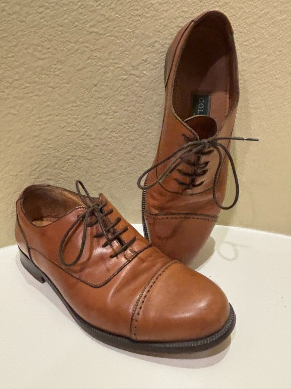 Cole Haan Men’s Brown Cap Toe Balmoral Oxfords Size 9